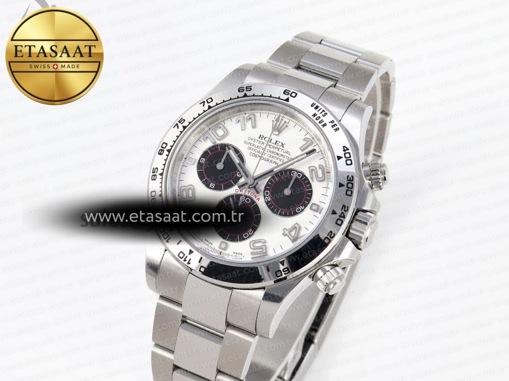 daytona 116509 clean 11 best edition white dial arabic markers on ss bracelet sa4130 v22