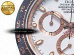Rolex Daytona 116515 Clean 1:1 Best Edition 904L Steel RG White Dial on Oysterflex Strap SA4130 - Görsel 10