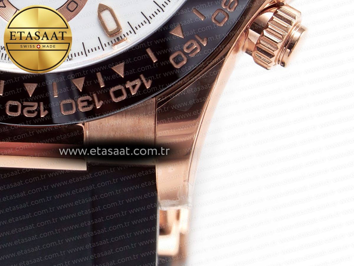Rolex Daytona 116515 Clean 1:1 Best Edition 904L Steel RG White Dial on Oysterflex Strap SA4130 - Görsel 14