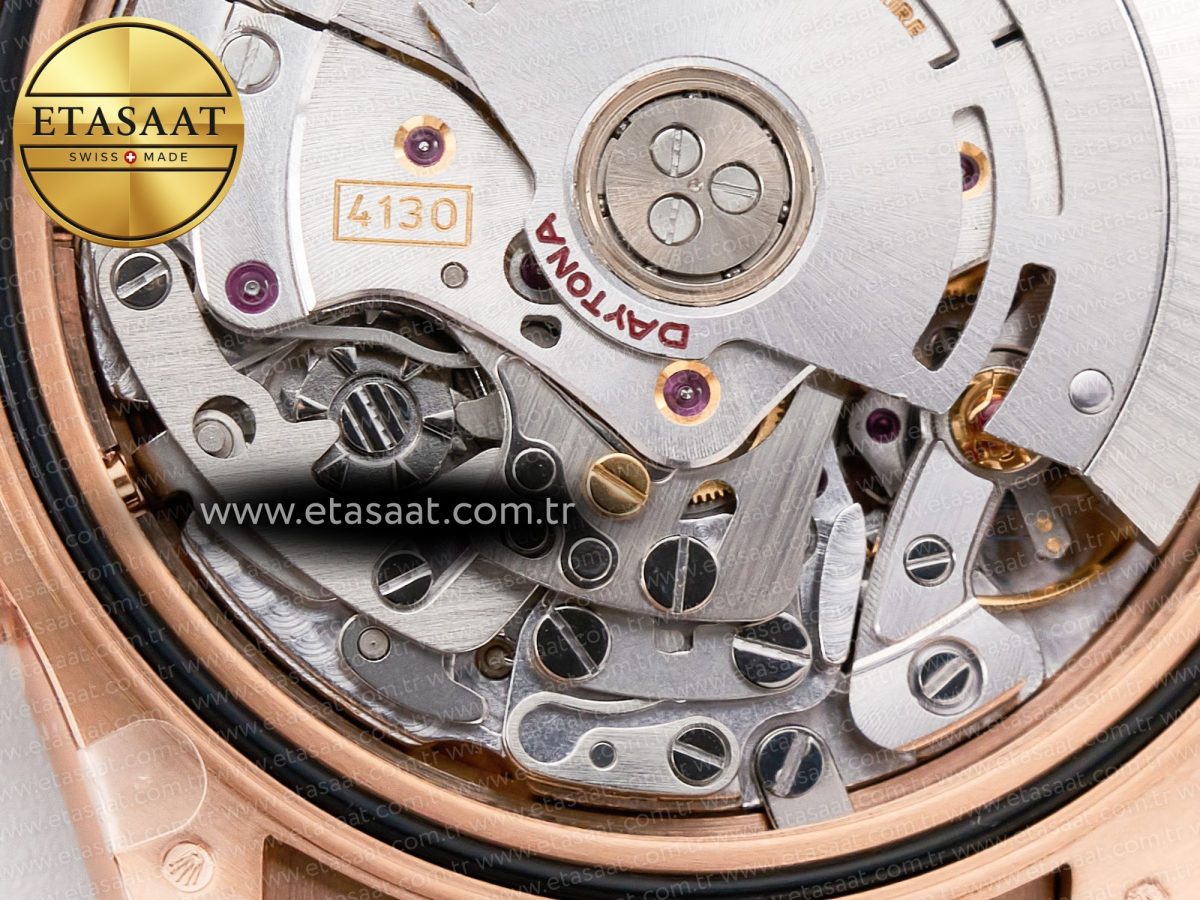 Rolex Daytona 116515 Clean 1:1 Best Edition 904L Steel RG White Dial on Oysterflex Strap SA4130 - Görsel 24