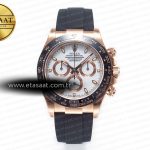 Rolex Daytona 116515 Clean RG Beyaz Kadran SA4130 Eta Saat - Görsel 3 - 1:1 Süper Klon Saat