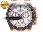 Rolex Daytona 116515 Clean 1:1 Best Edition 904L Steel RG White Dial on Oysterflex Strap SA4130 - Görsel 4