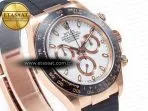 Rolex Daytona 116515 Clean 1:1 Best Edition 904L Steel RG White Dial on Oysterflex Strap SA4130 - Görsel 5