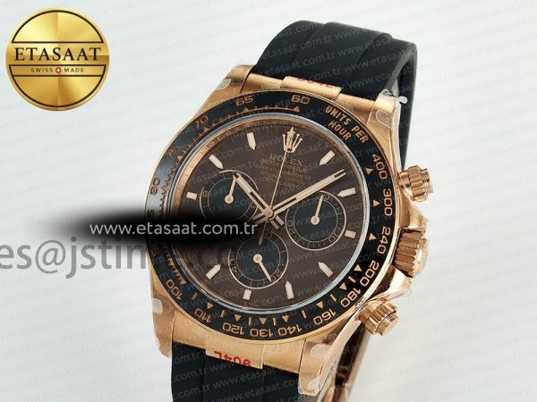 Rolex Daytona 116515 QF 1:1 Best Edition Brown/Black Dial on Oysterflex Strap SH4130 V11(Gain Weight)