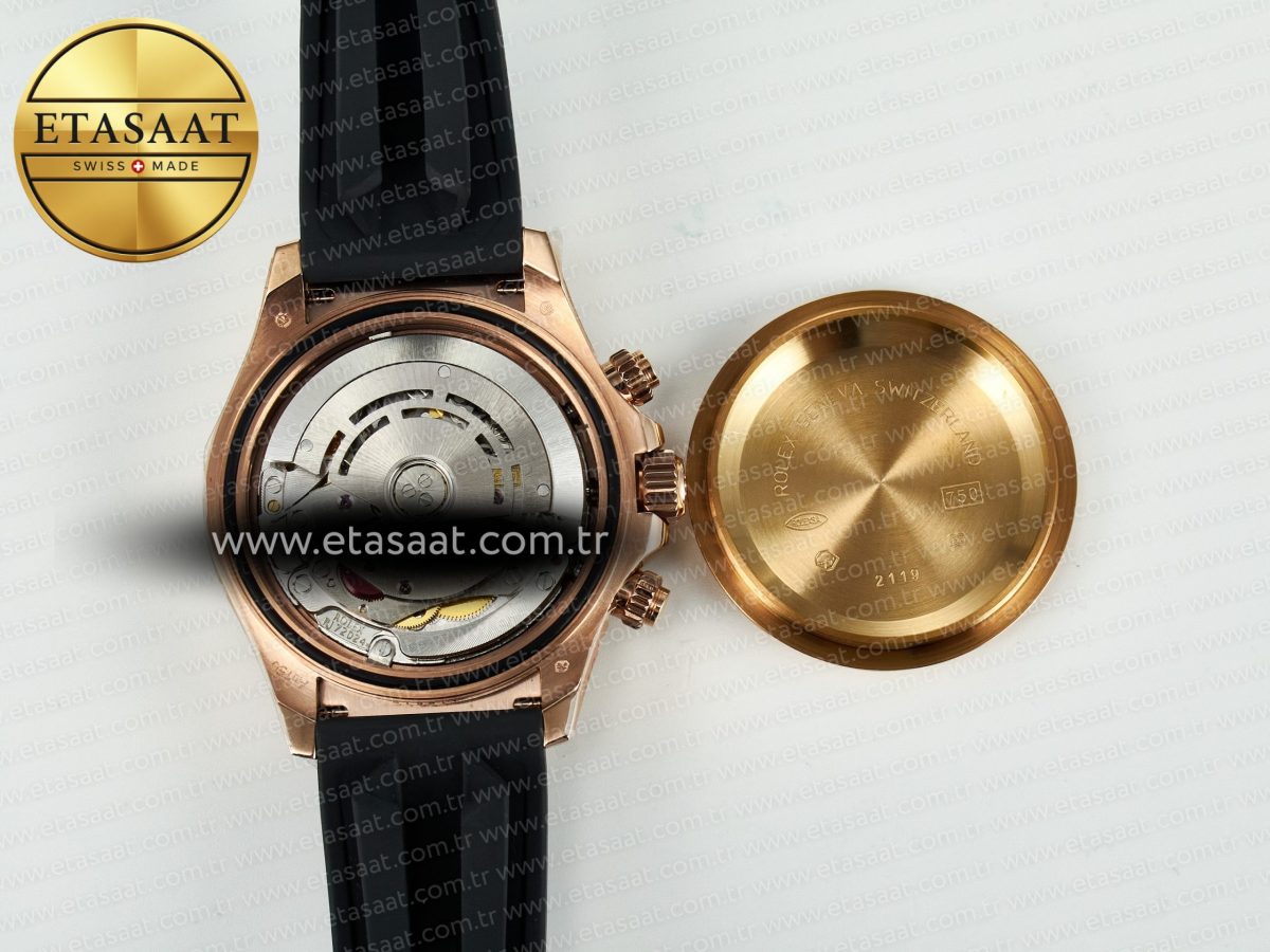 Rolex Daytona 116515 QF 1:1 Best Edition Brown/Black Dial on Oysterflex Strap SH4130 V11（Gain Weight） - Görsel 17