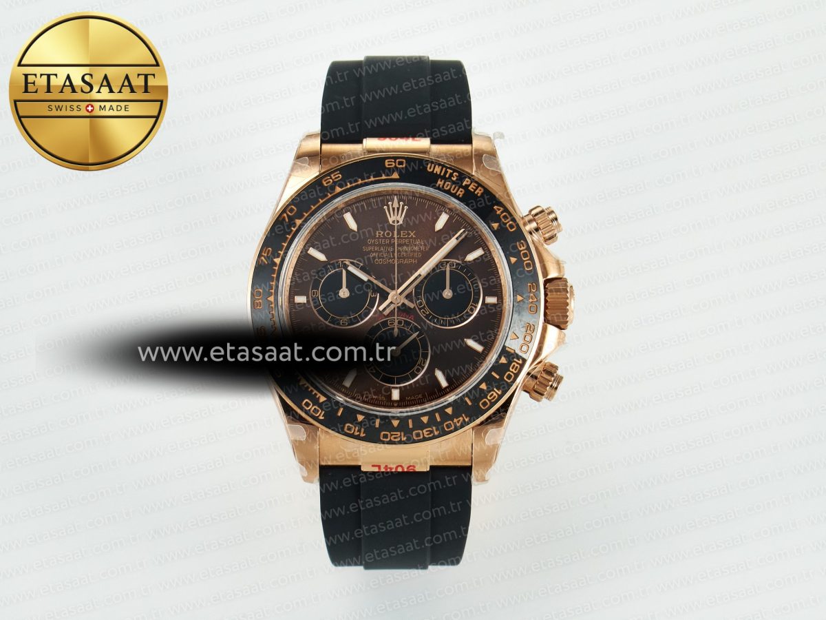 Rolex Daytona 116515 QF 1:1 Best Edition Brown/Black Dial on Oysterflex Strap SH4130 V11（Gain Weight） - Görsel 3