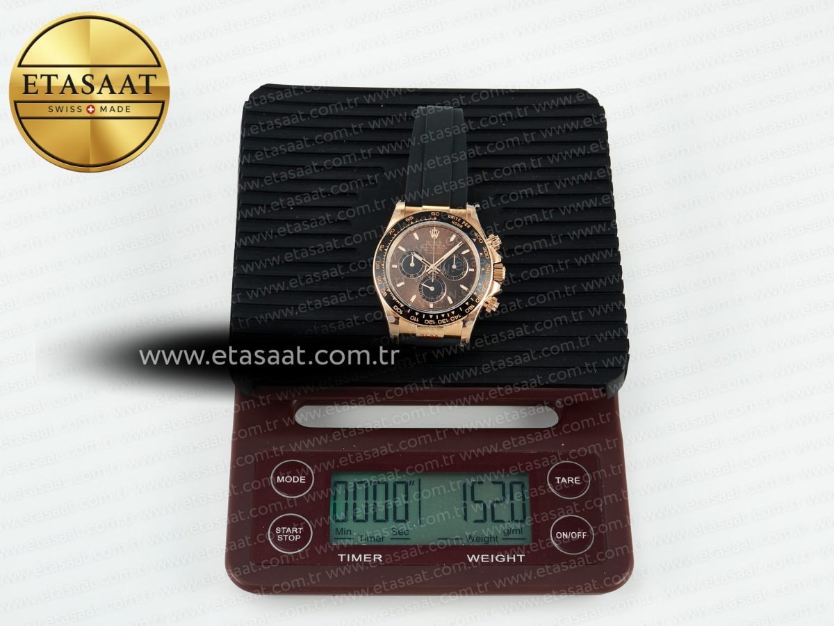 Rolex Daytona 116515 QF 1:1 Best Edition Brown/Black Dial on Oysterflex Strap SH4130 V11（Gain Weight） - Görsel 34