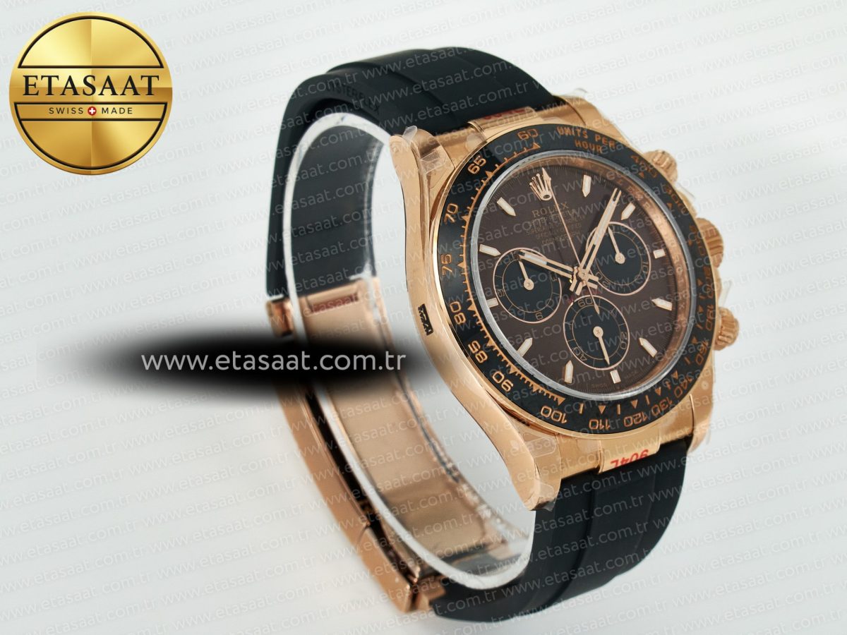 Rolex Daytona 116515 QF 1:1 Best Edition Brown/Black Dial on Oysterflex Strap SH4130 V11（Gain Weight） - Görsel 5