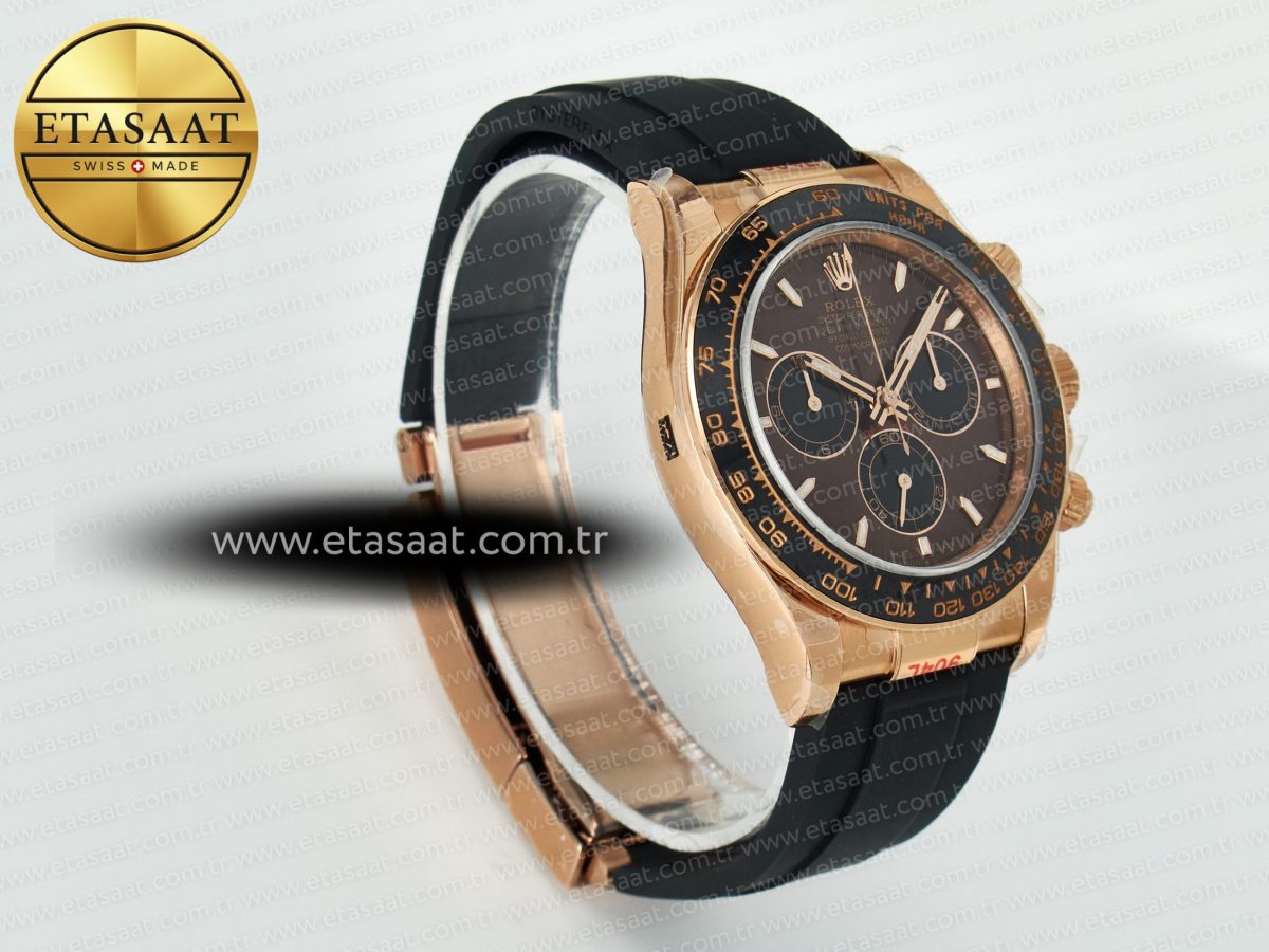 Rolex Daytona 116515 QF 1:1 Best Edition Brown/Black Dial on Oysterflex Strap SH4130 V11（Gain Weight） - Görsel 7