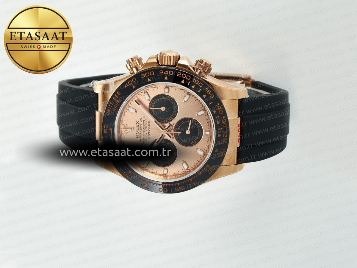 Rolex Daytona 116515 QF 1:1 Best Edition RG/Black Dial on Oysterflex Strap SH4130 V11（Gain Weight） - Görsel 13