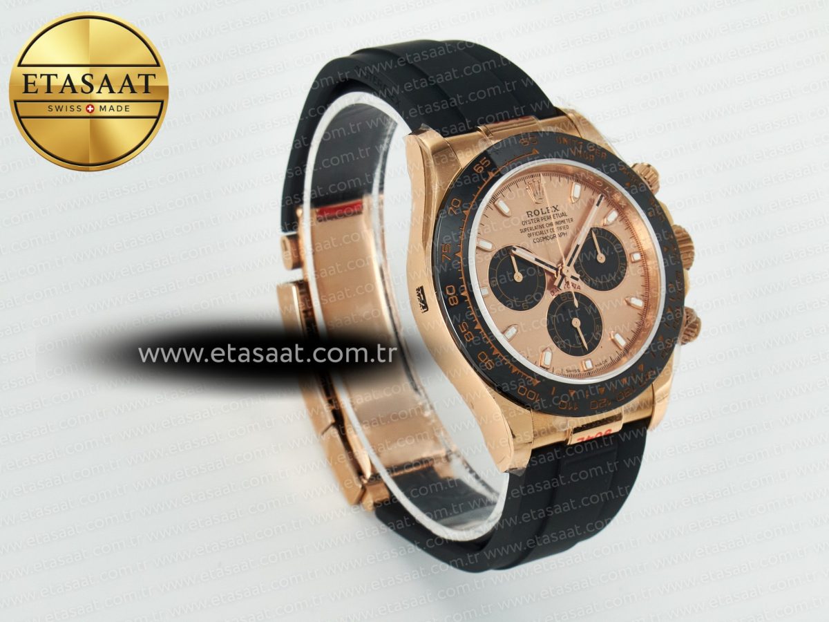 Rolex Daytona 116515 QF 1:1 Best Edition RG/Black Dial on Oysterflex Strap SH4130 V11（Gain Weight） - Görsel 5