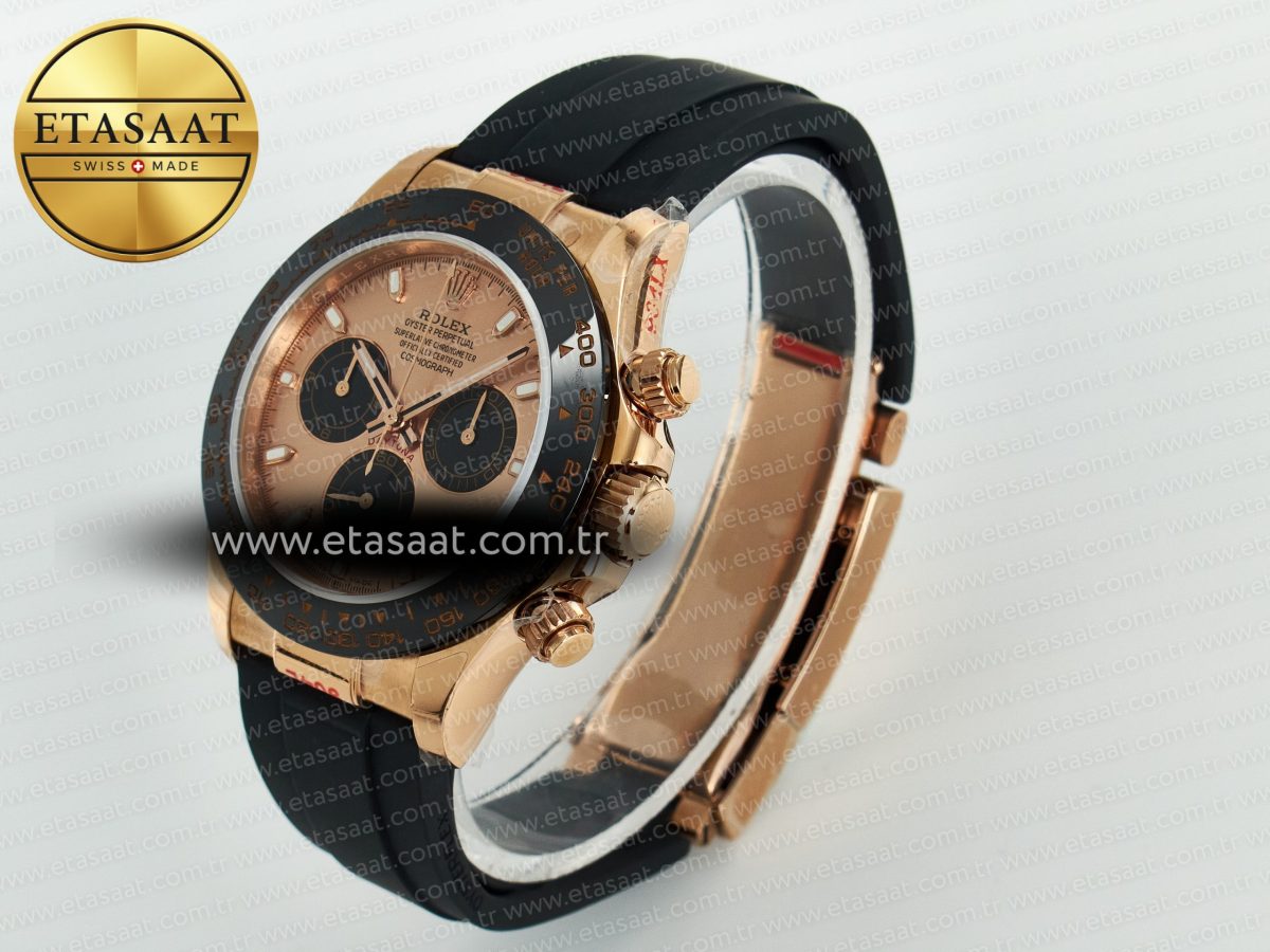 Rolex Daytona 116515 QF 1:1 Best Edition RG/Black Dial on Oysterflex Strap SH4130 V11（Gain Weight） - Görsel 6