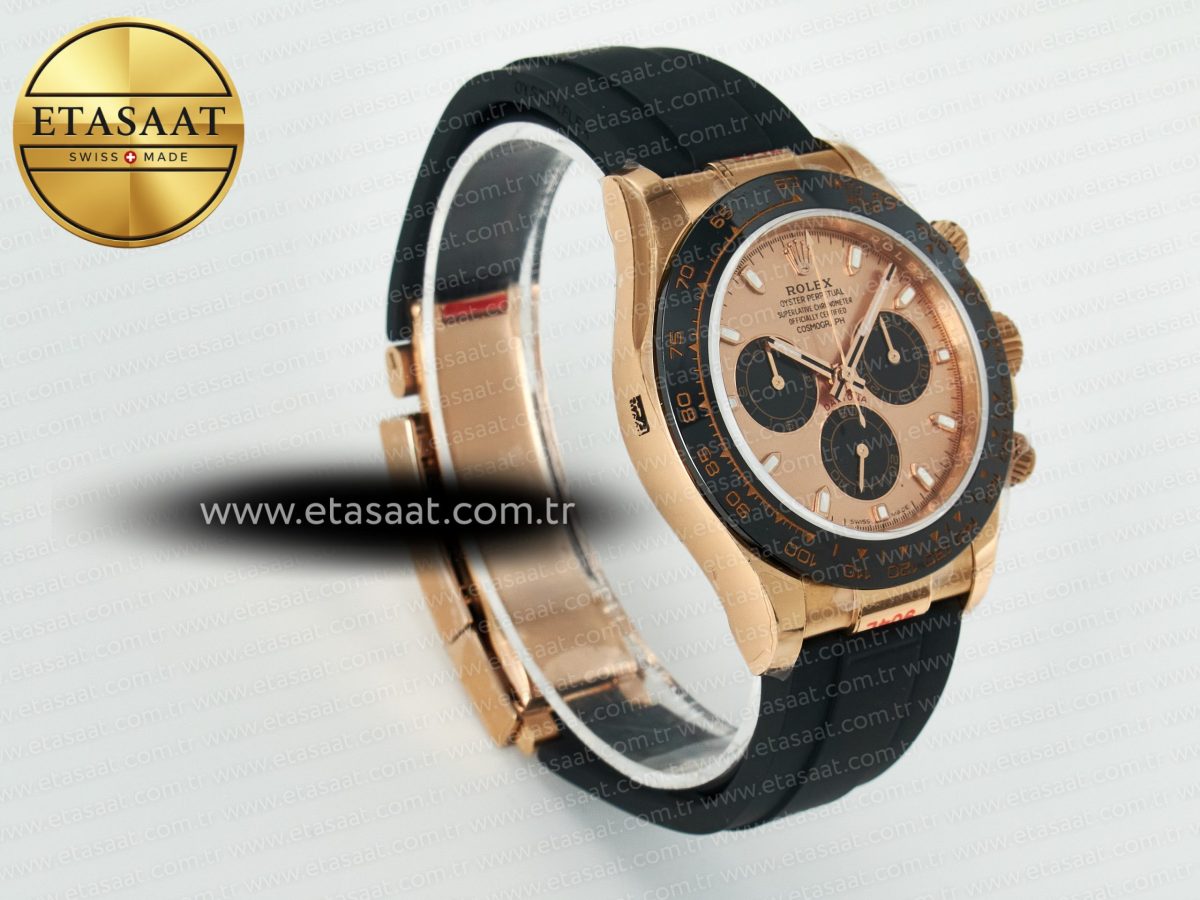 Rolex Daytona 116515 QF 1:1 Best Edition RG/Black Dial on Oysterflex Strap SH4130 V11（Gain Weight） - Görsel 7