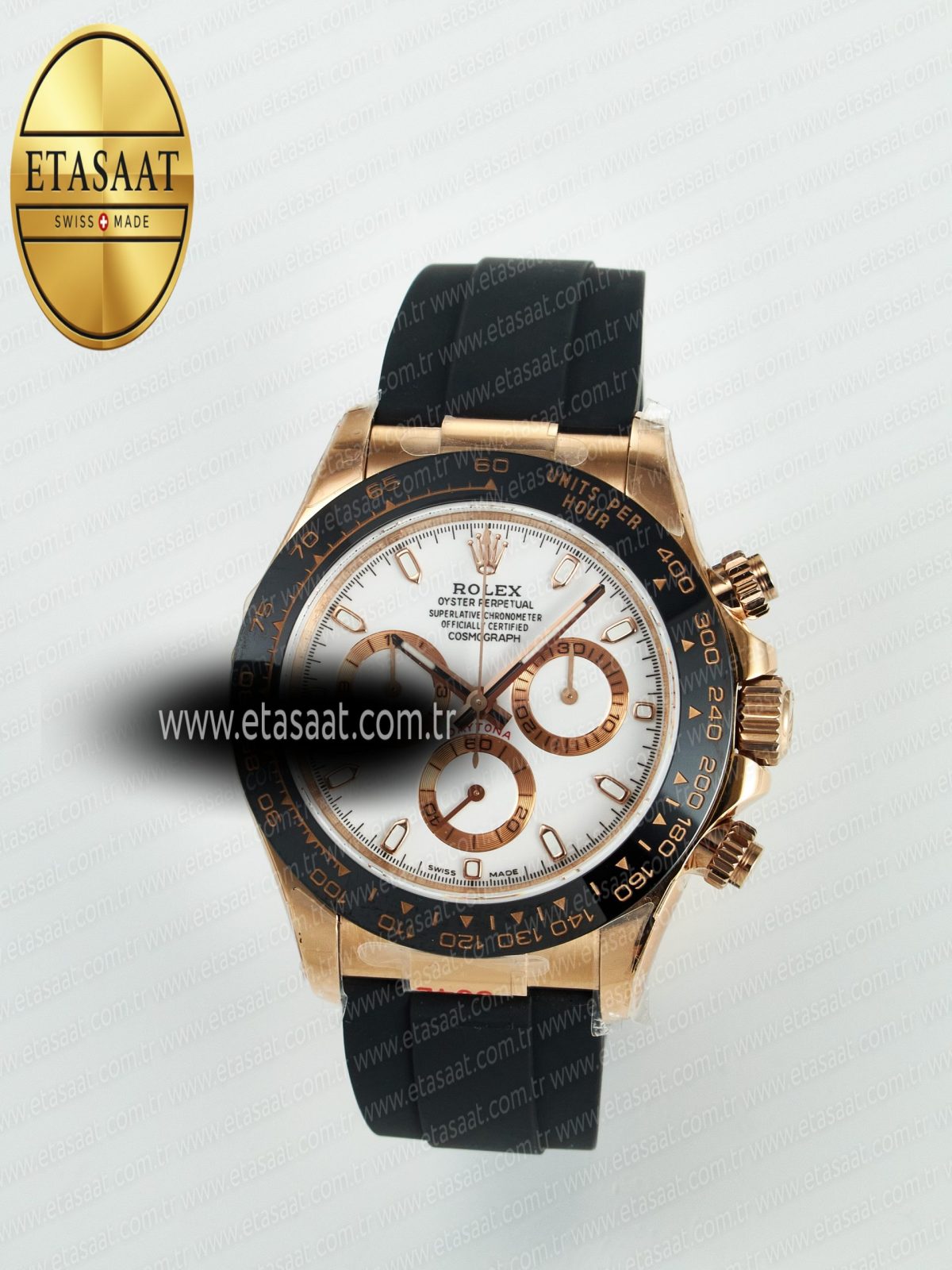 Rolex Daytona 116515 QF 1:1 Best Edition White/RG Dial on Oysterflex Strap SH4130 V11（Gain Weight） - Görsel 8