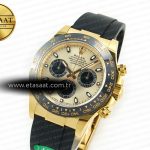 Rolex Daytona 116518 APS 1:1 Best Edition 904L SS Case YG Dial on Oysterflex Strap SH4130 (Gain Weight)