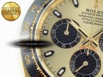 Rolex Daytona 116518 APS 1:1 Best Edition 904L SS Case YG Dial on Oysterflex Strap SH4130 (Gain Weight) - Görsel 11