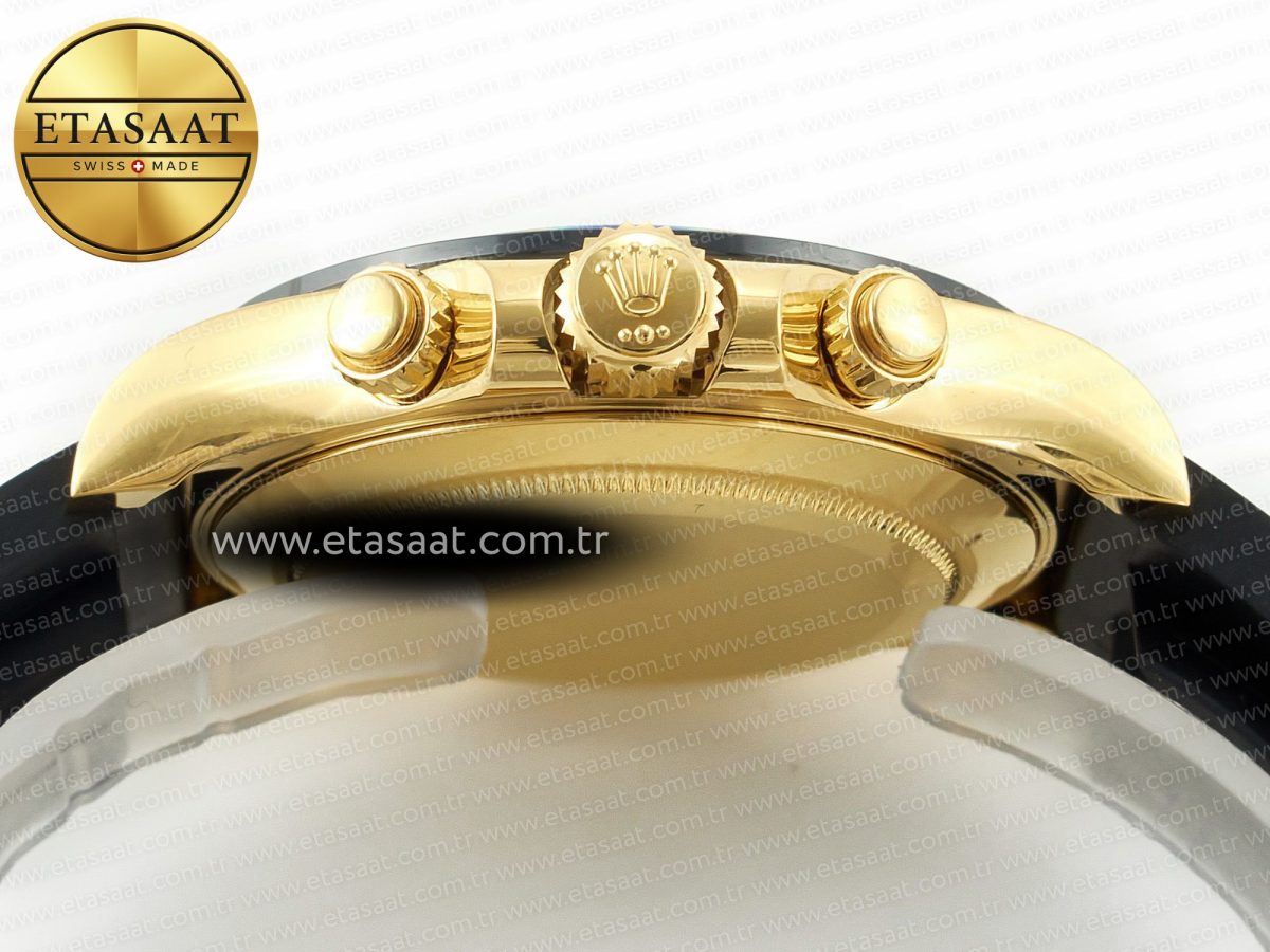 Rolex Daytona 116518 APS 1:1 Best Edition 904L SS Case YG Dial on Oysterflex Strap SH4130 (Gain Weight) - Görsel 16