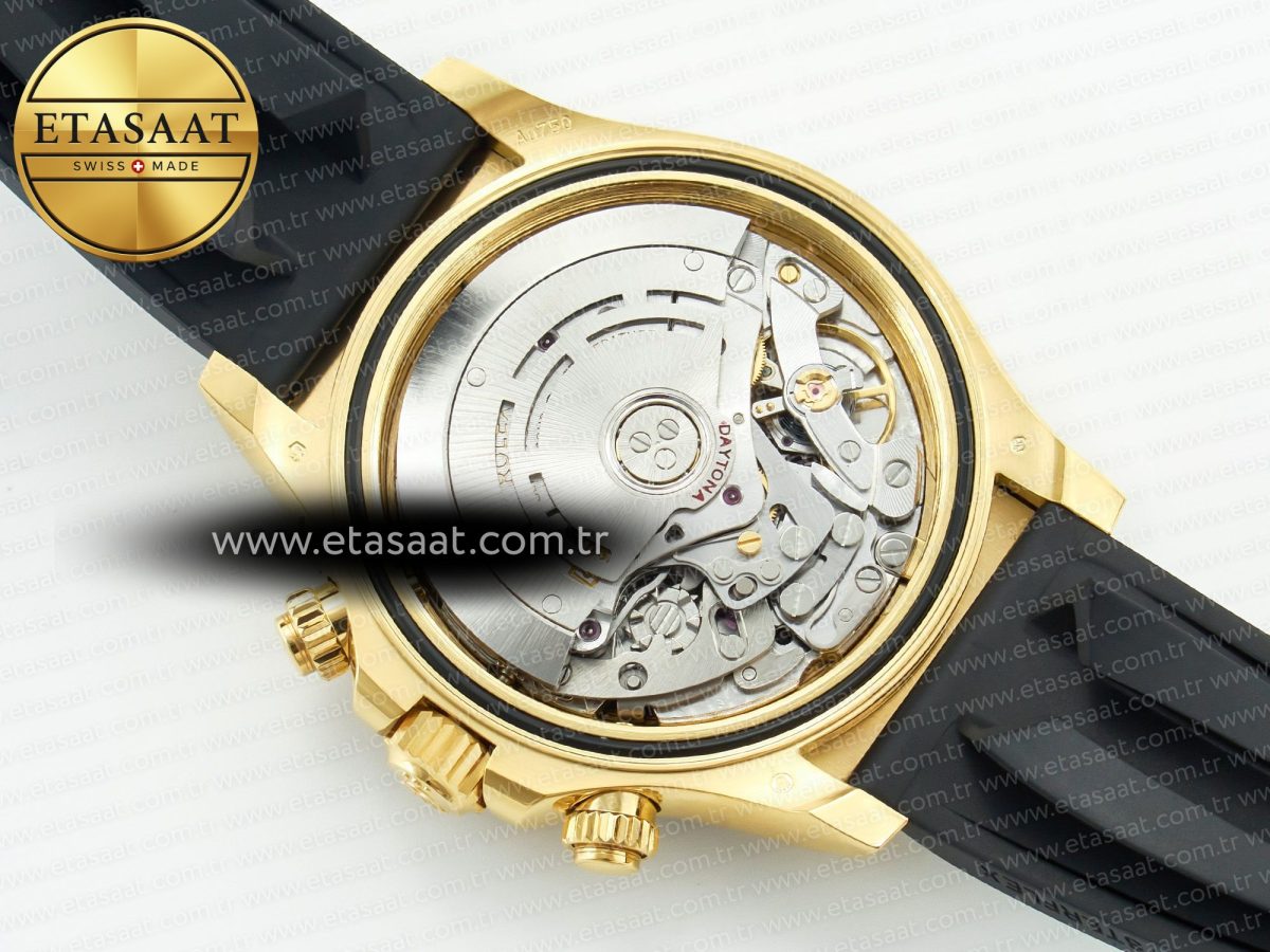 Rolex Daytona 116518 APS 1:1 Best Edition 904L SS Case YG Dial on Oysterflex Strap SH4130 (Gain Weight) - Görsel 19