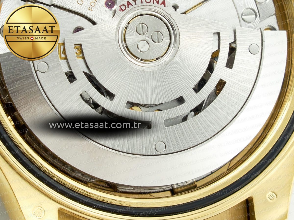 Rolex Daytona 116518 APS 1:1 Best Edition 904L SS Case YG Dial on Oysterflex Strap SH4130 (Gain Weight) - Görsel 20