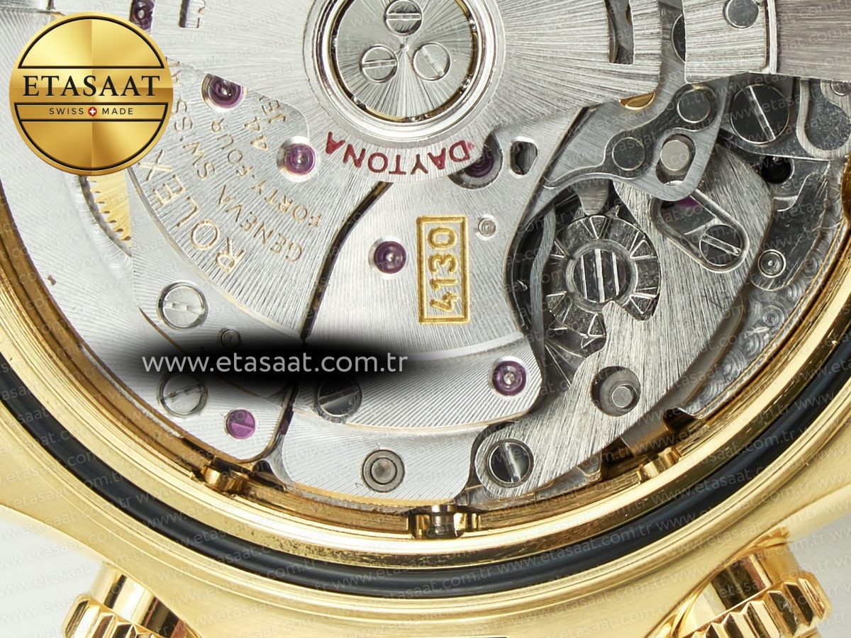 Rolex Daytona 116518 APS 1:1 Best Edition 904L SS Case YG Dial on Oysterflex Strap SH4130 (Gain Weight) - Görsel 21