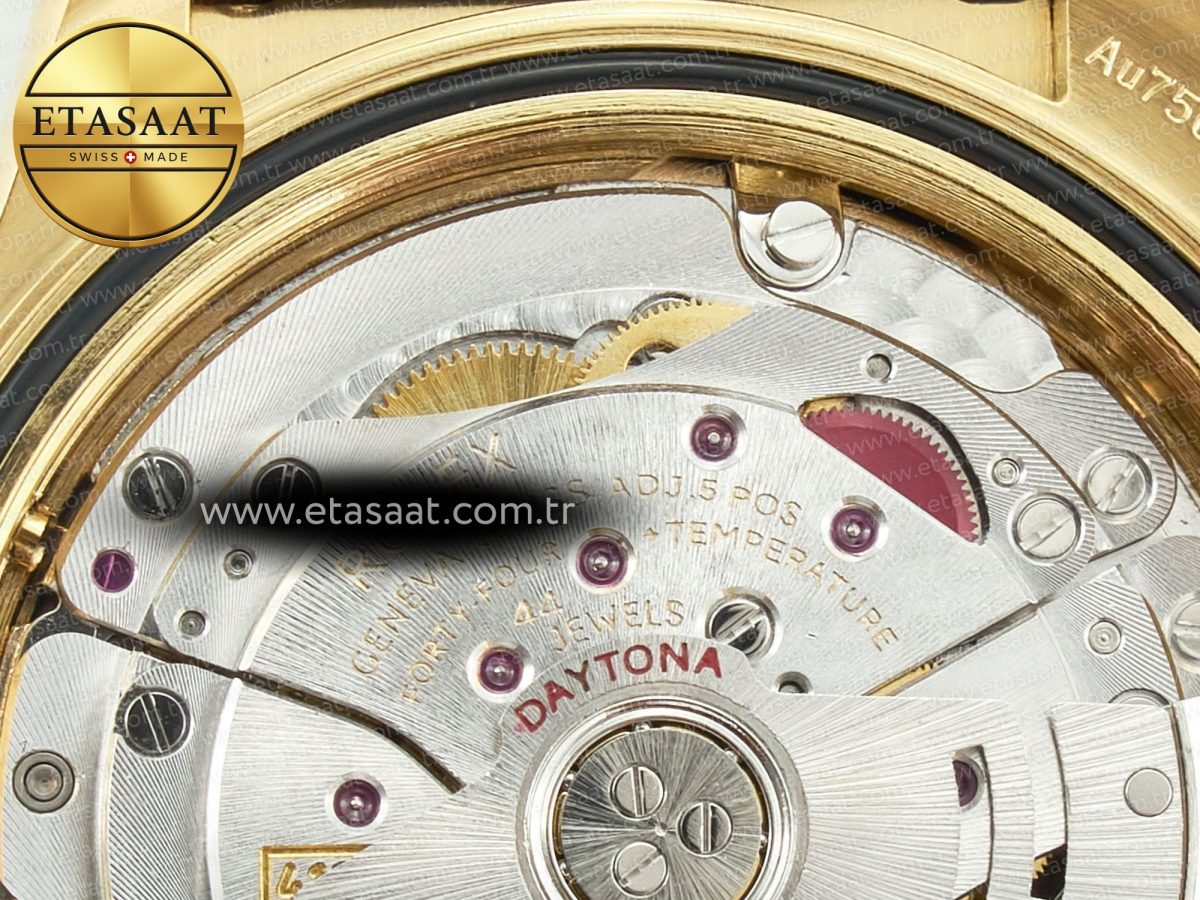 Rolex Daytona 116518 APS 1:1 Best Edition 904L SS Case YG Dial on Oysterflex Strap SH4130 (Gain Weight) - Görsel 22