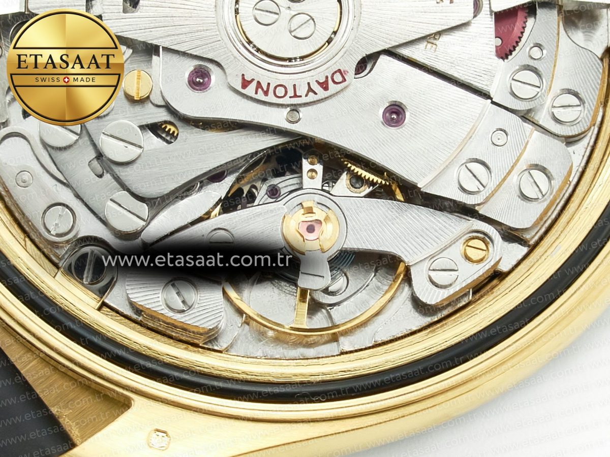 Rolex Daytona 116518 APS 1:1 Best Edition 904L SS Case YG Dial on Oysterflex Strap SH4130 (Gain Weight) - Görsel 23