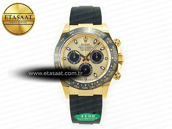 Rolex Daytona 116518 APSF Kasa Altın Kadran Ağır Eta Saat - 1:1 Süper Klon Replika Saat