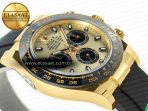 Rolex Daytona 116518 APS 1:1 Best Edition 904L SS Case YG Dial on Oysterflex Strap SH4130 (Gain Weight) - Görsel 7