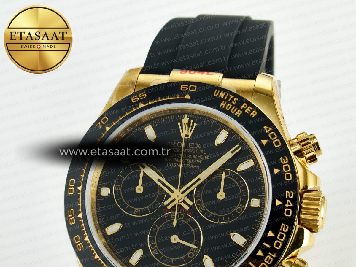 Rolex Daytona 116518 QF 1:1 Best Edition Black Dial on Oysterflex Strap SH4130 V11（Gain Weight） - Görsel 10