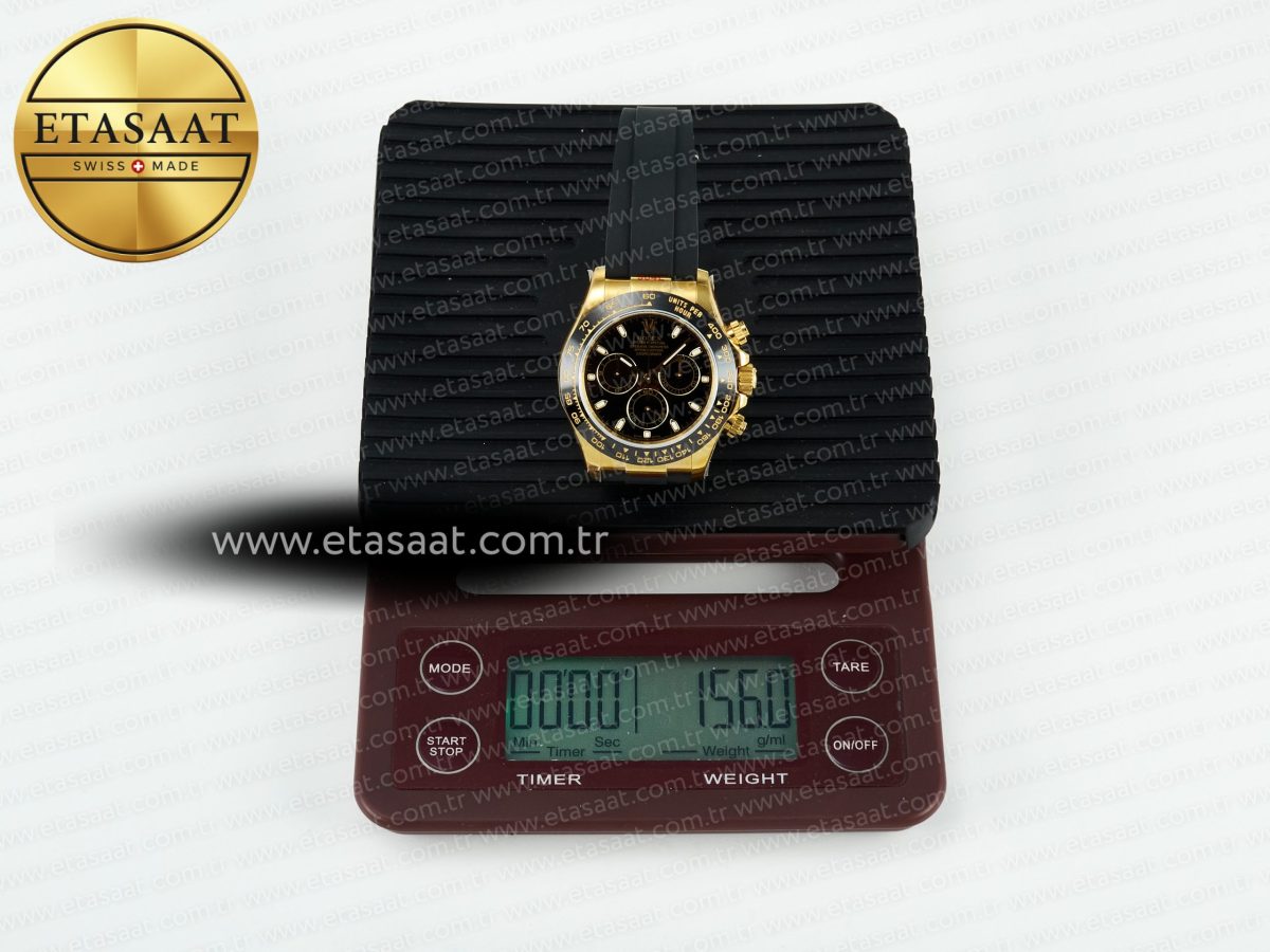 Rolex Daytona 116518 QF 1:1 Best Edition Black Dial on Oysterflex Strap SH4130 V11（Gain Weight） - Görsel 36
