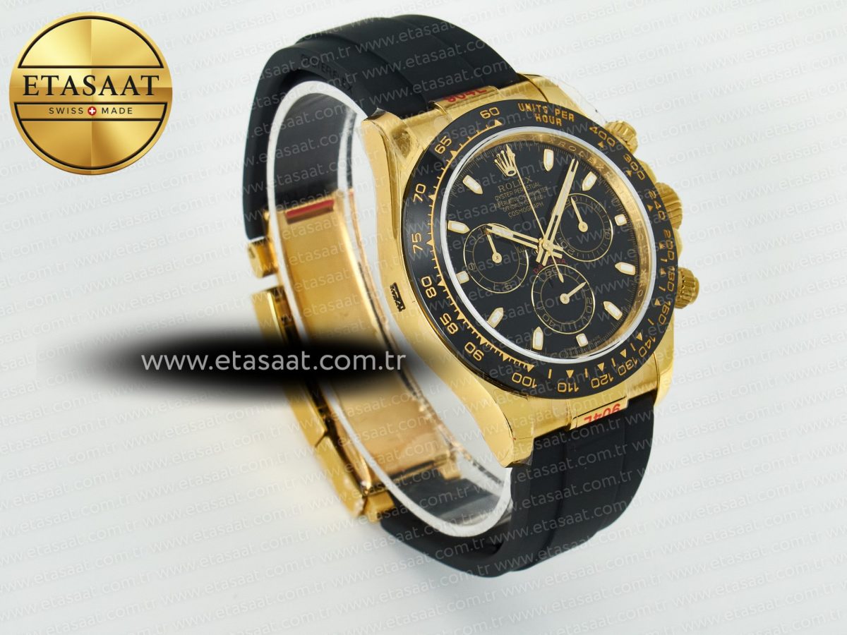 Rolex Daytona 116518 QF 1:1 Best Edition Black Dial on Oysterflex Strap SH4130 V11（Gain Weight） - Görsel 5