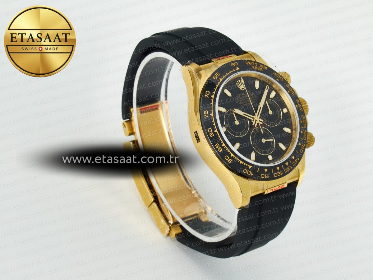 Rolex Daytona 116518 QF 1:1 Best Edition Black Dial on Oysterflex Strap SH4130 V11（Gain Weight） - Görsel 7