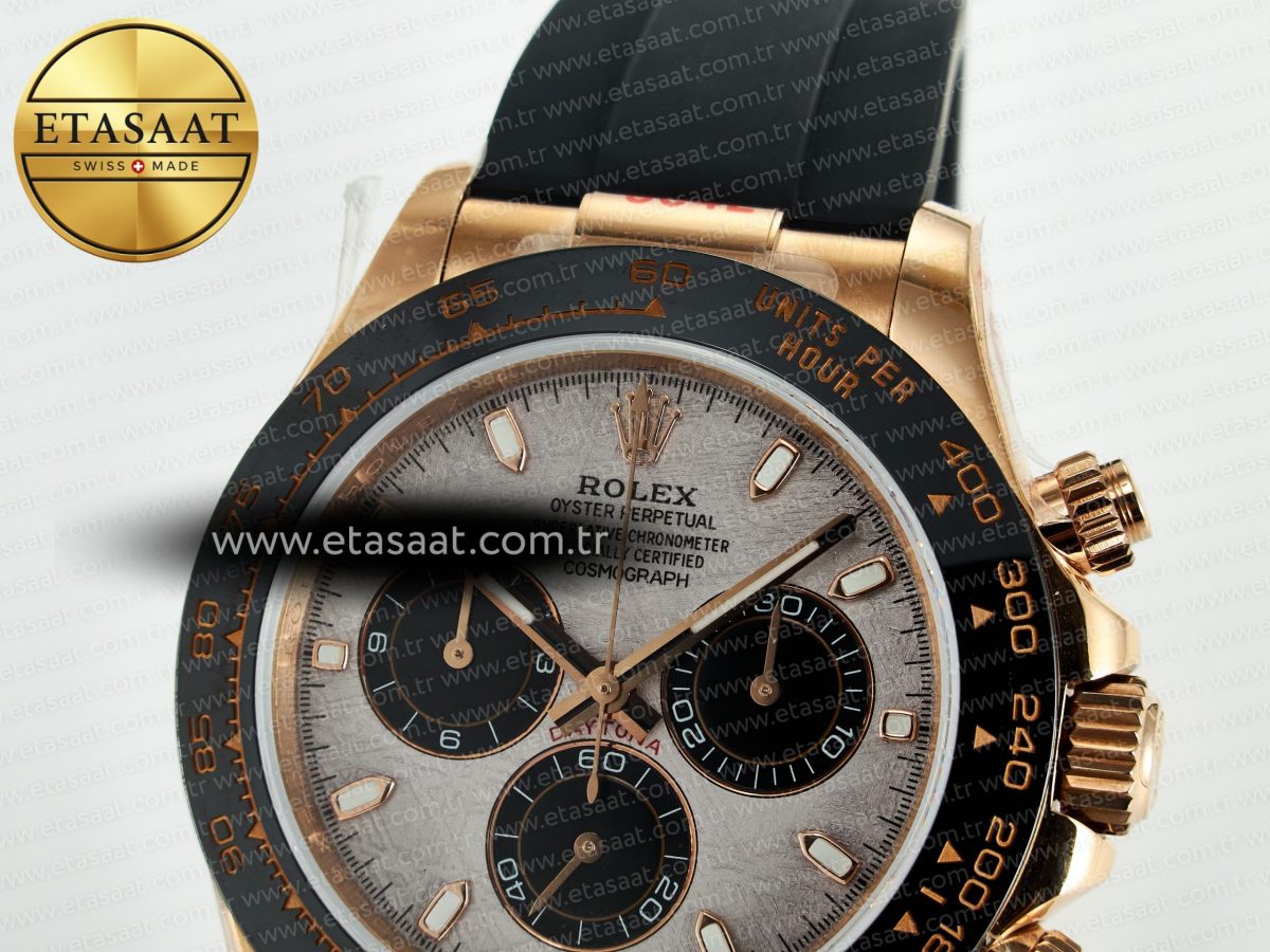 Rolex Daytona 116518 QF 1:1 Best Edition Meteorite Dial on Oysterflex Strap SH4130 V11（Gain Weight） - Görsel 10