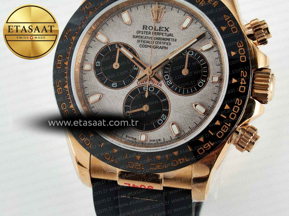 Rolex Daytona 116518 QF 1:1 Best Edition Meteorite Dial on Oysterflex Strap SH4130 V11（Gain Weight） - Görsel 12