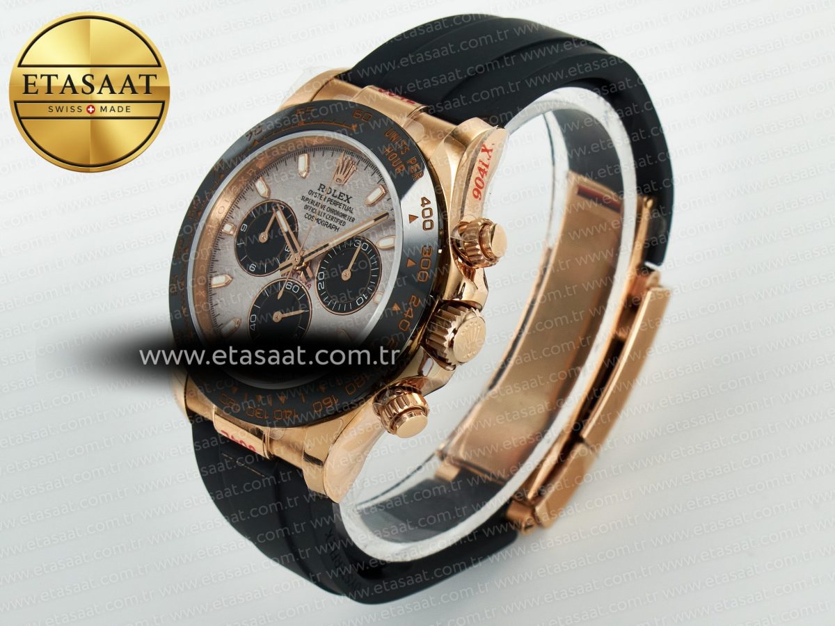 Rolex Daytona 116518 QF 1:1 Best Edition Meteorite Dial on Oysterflex Strap SH4130 V11（Gain Weight） - Görsel 6