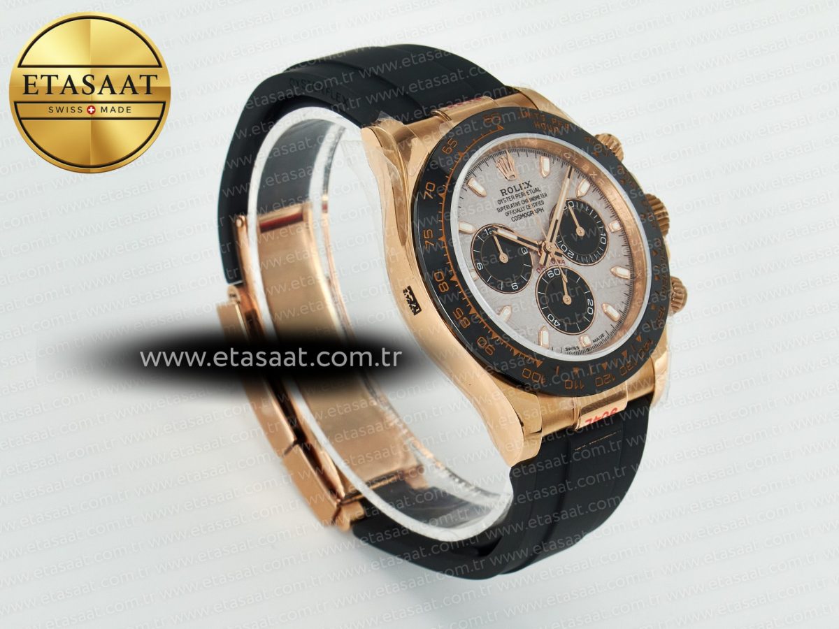 Rolex Daytona 116518 QF 1:1 Best Edition Meteorite Dial on Oysterflex Strap SH4130 V11（Gain Weight） - Görsel 7