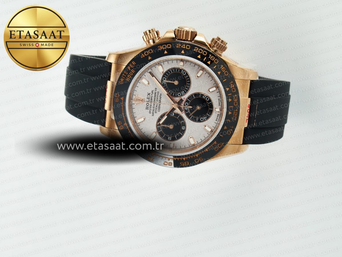 Rolex Daytona 116518 QF 1:1 Best Edition Meteorite Dial on Oysterflex Strap SH4130 V11（Gain Weight） - Görsel 8