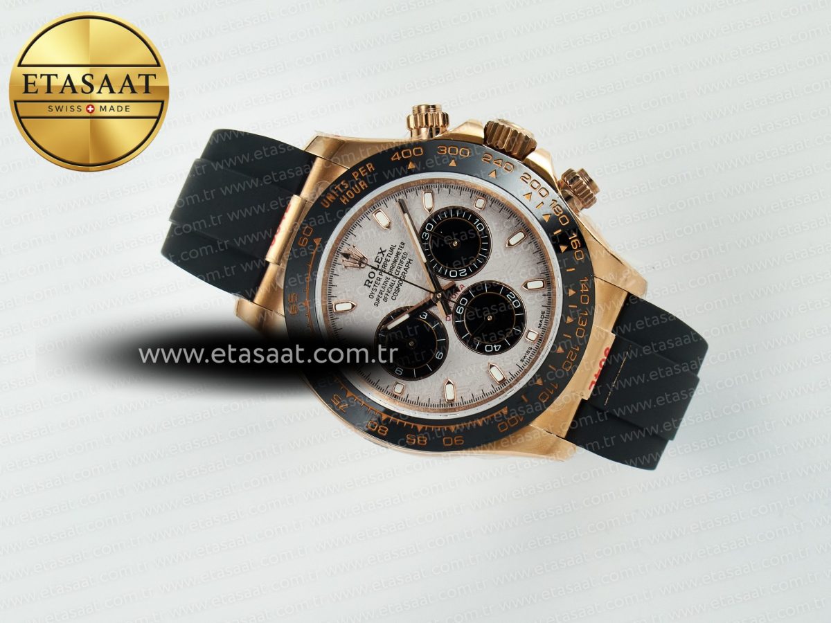 Rolex Daytona 116518 QF 1:1 Best Edition Meteorite Dial on Oysterflex Strap SH4130 V11（Gain Weight） - Görsel 9