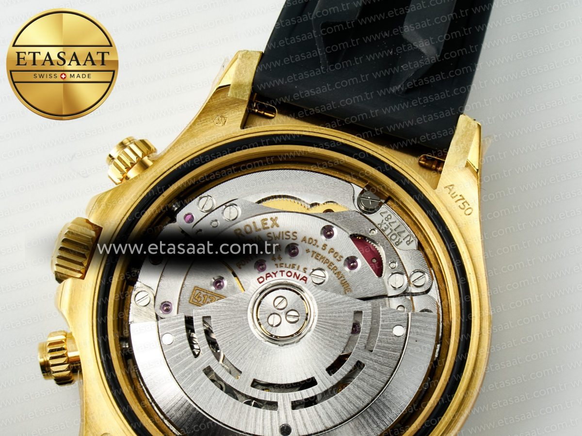 Rolex Daytona 116518 QF 1:1 Best Edition White/YG Dial on Oysterflex Strap SH4130 V11（Gain Weight） - Görsel 21