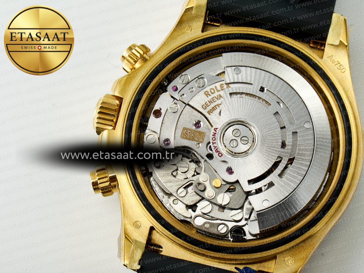 Rolex Daytona 116518 QF 1:1 Best Edition White/YG Dial on Oysterflex Strap SH4130 V11（Gain Weight） - Görsel 22