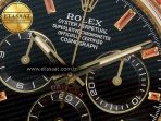 Rolex Daytona 116518 YG Orange Crystal Bezel N6F Best Edition Black Dial on Oysterflex Strap SA4130 - Görsel 11