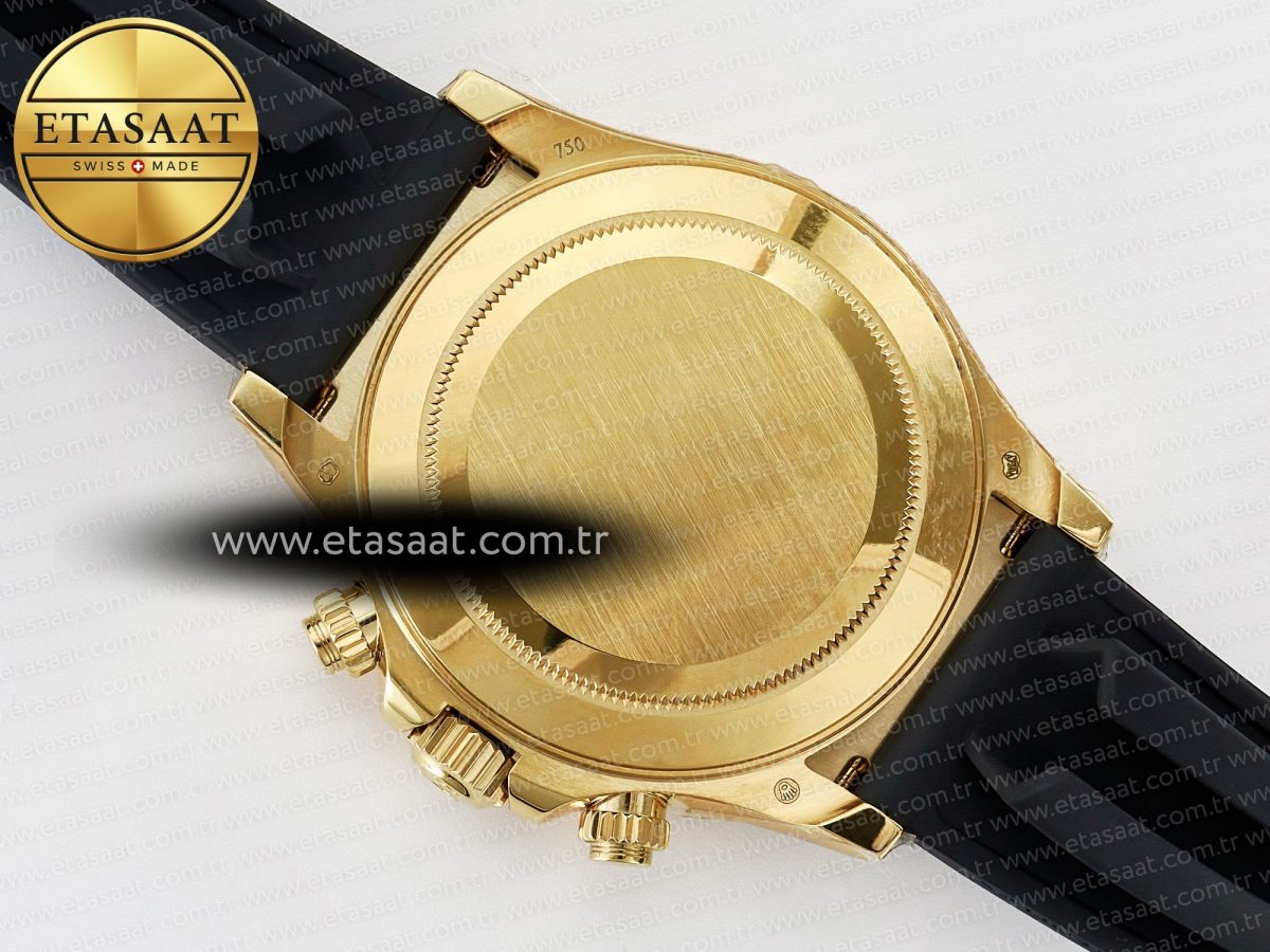 Rolex Daytona 116518 YG Orange Crystal Bezel N6F Best Edition Black Dial on Oysterflex Strap SA4130 - Görsel 18