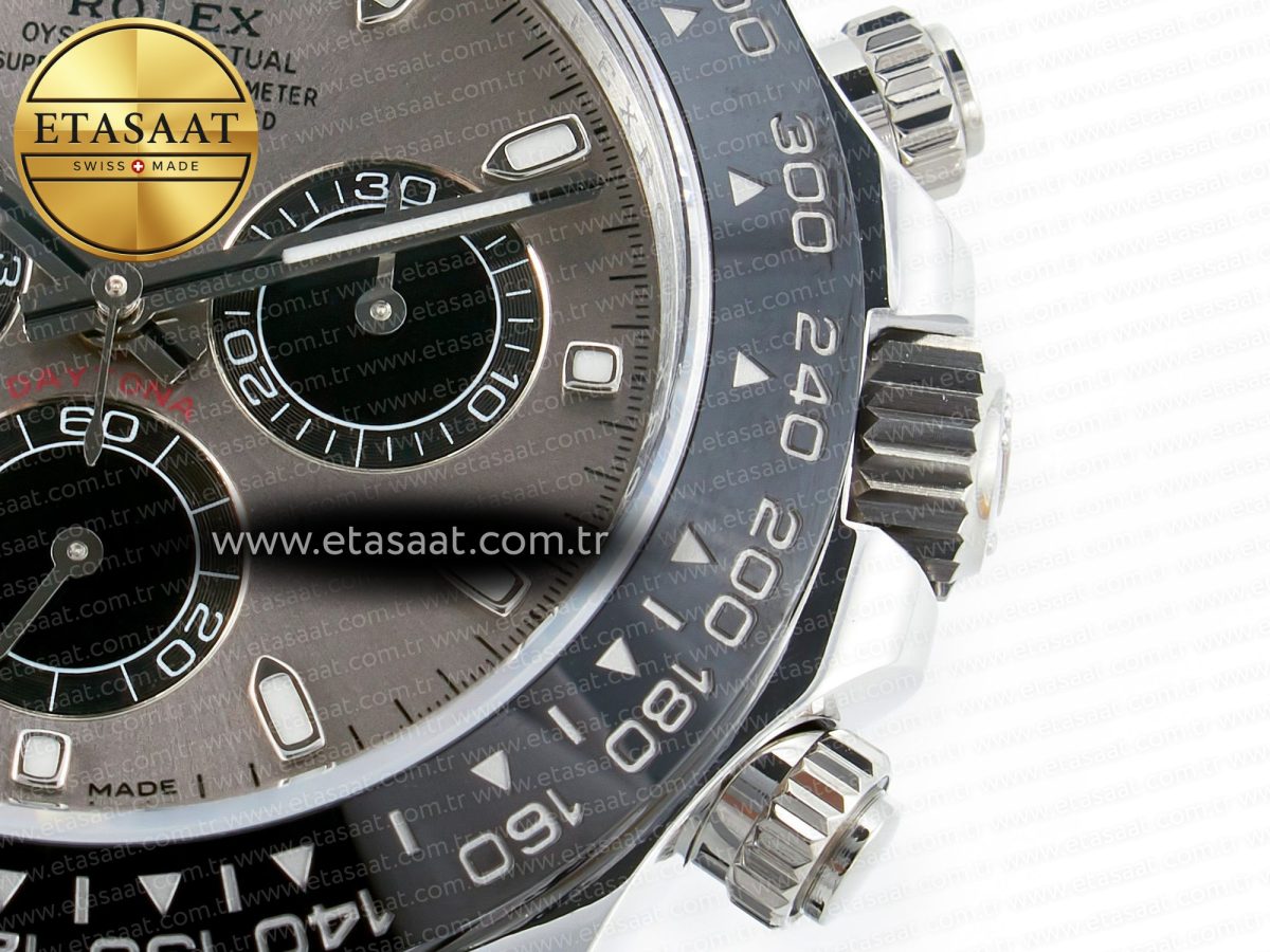 Rolex Daytona 116519 APS 1:1 Best Edition 904L SS Case Grey Dial on Oysterflex Strap SH4130 (Gain Weight) - Görsel 12