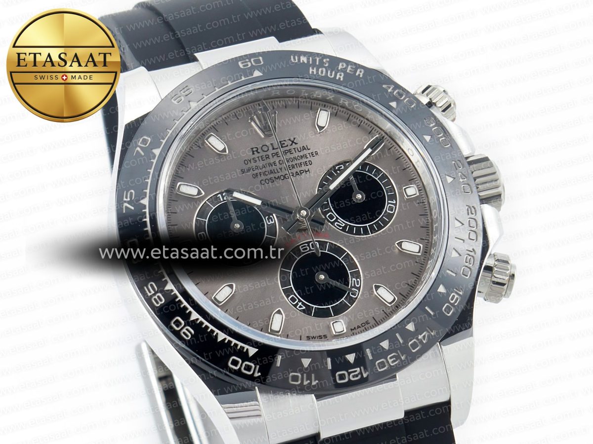 Rolex Daytona 116519 APS 1:1 Best Edition 904L SS Case Grey Dial on Oysterflex Strap SH4130 (Gain Weight) - Görsel 5