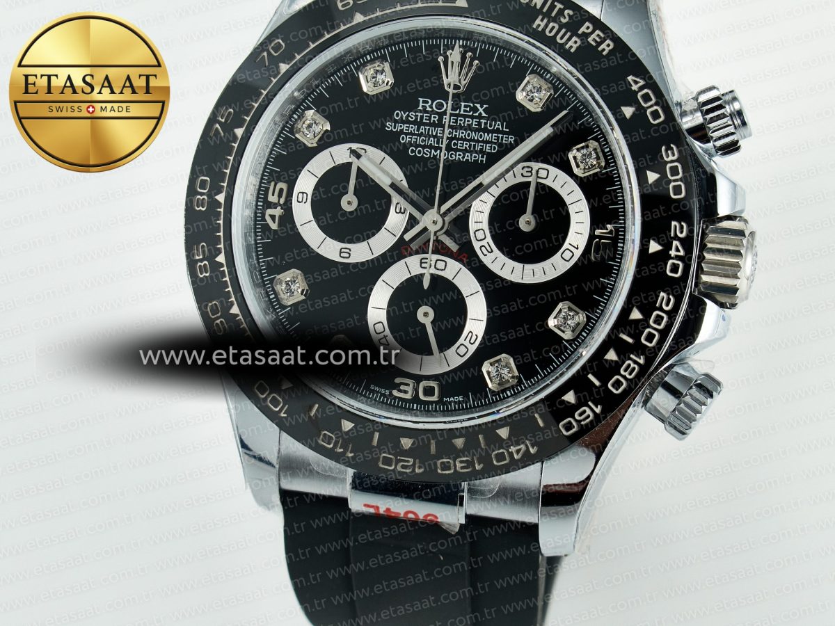 Rolex Daytona 116519 QF 1:1 Best Edition Black/Grey Dial on Oysterflex Strap SH4130 V11（Gain Weight） - Görsel 12