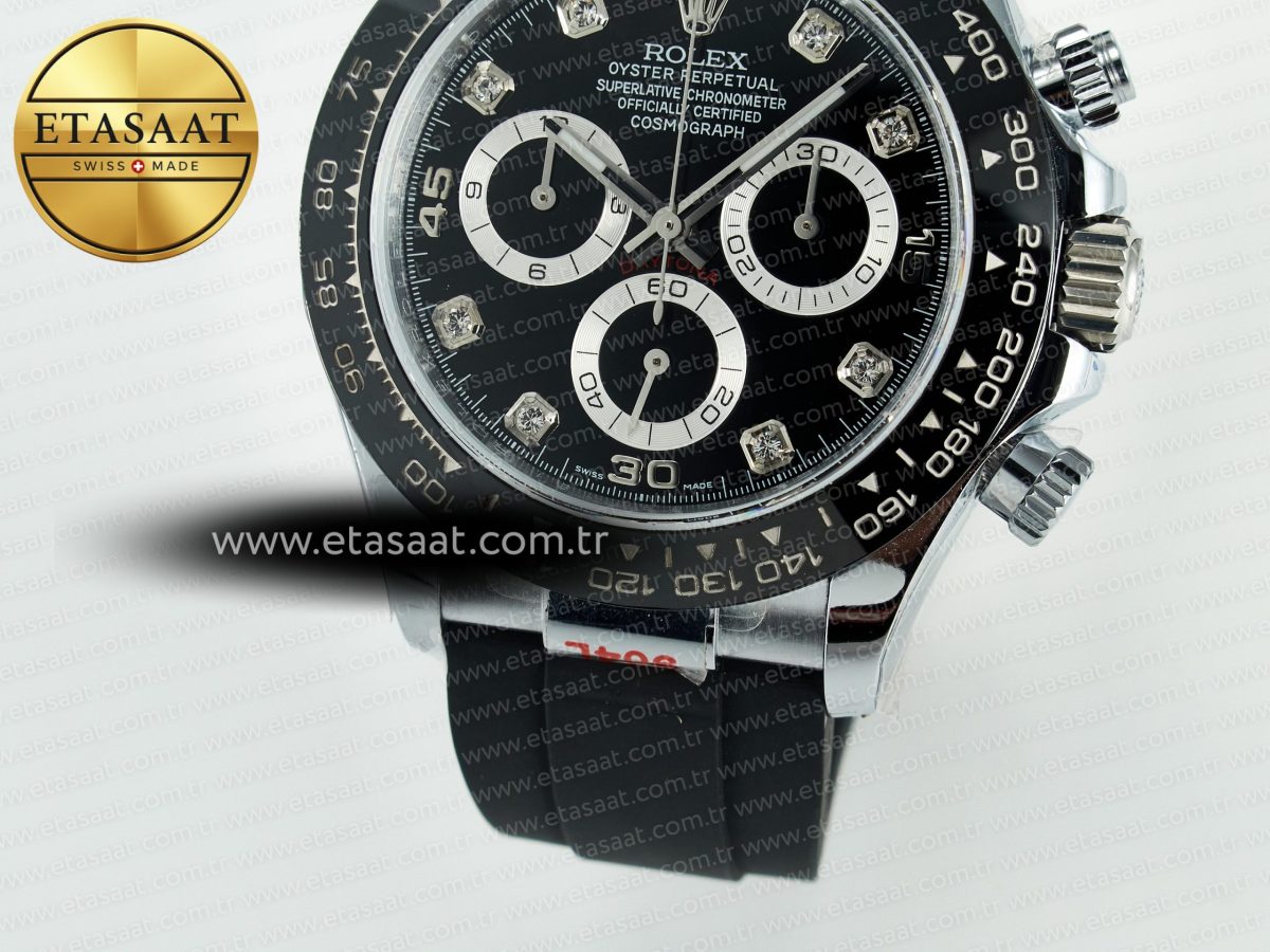 Rolex Daytona 116519 QF 1:1 Best Edition Black/Grey Dial on Oysterflex Strap SH4130 V11（Gain Weight） - Görsel 14