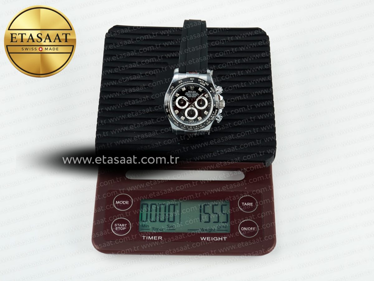 Rolex Daytona 116519 QF 1:1 Best Edition Black/Grey Dial on Oysterflex Strap SH4130 V11（Gain Weight） - Görsel 35