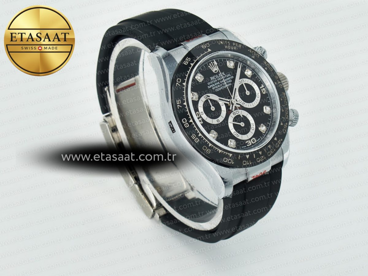Rolex Daytona 116519 QF 1:1 Best Edition Black/Grey Dial on Oysterflex Strap SH4130 V11（Gain Weight） - Görsel 5