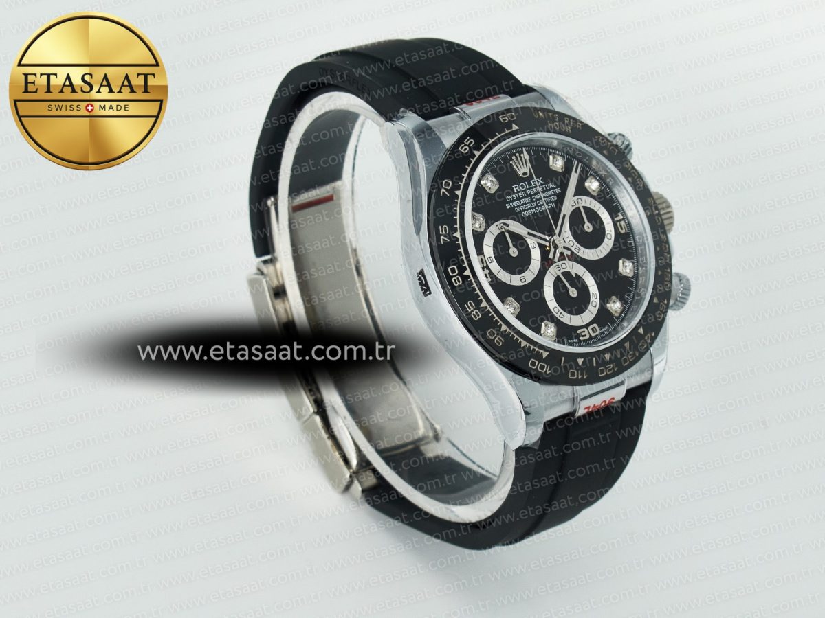 Rolex Daytona 116519 QF 1:1 Best Edition Black/Grey Dial on Oysterflex Strap SH4130 V11（Gain Weight） - Görsel 7