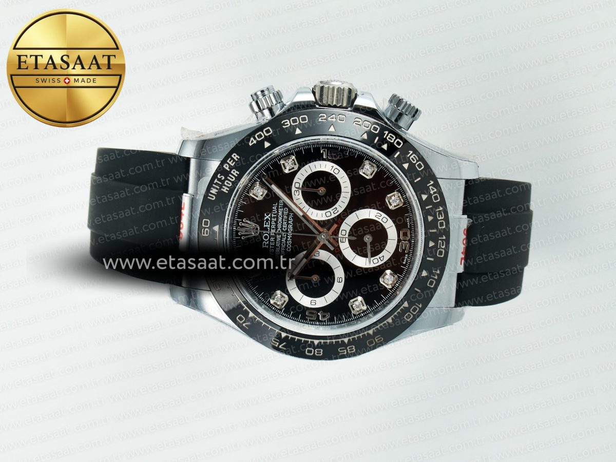 Rolex Daytona 116519 QF 1:1 Best Edition Black/Grey Dial on Oysterflex Strap SH4130 V11（Gain Weight） - Görsel 8